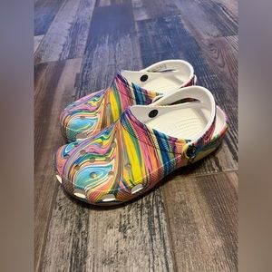 Rainbow/Tie Dye Crocs